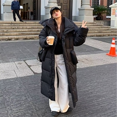 过膝长款超大被子棉服学生外套2025冬装新款女连帽加厚，男装棉衣，星座1210-1