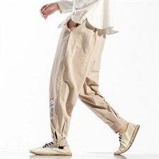 20春秋季日系休闲哈伦裤男中式棉麻宽松休闲灯笼裤QT6005，男装休闲裤，星座1112-5（原712-5）