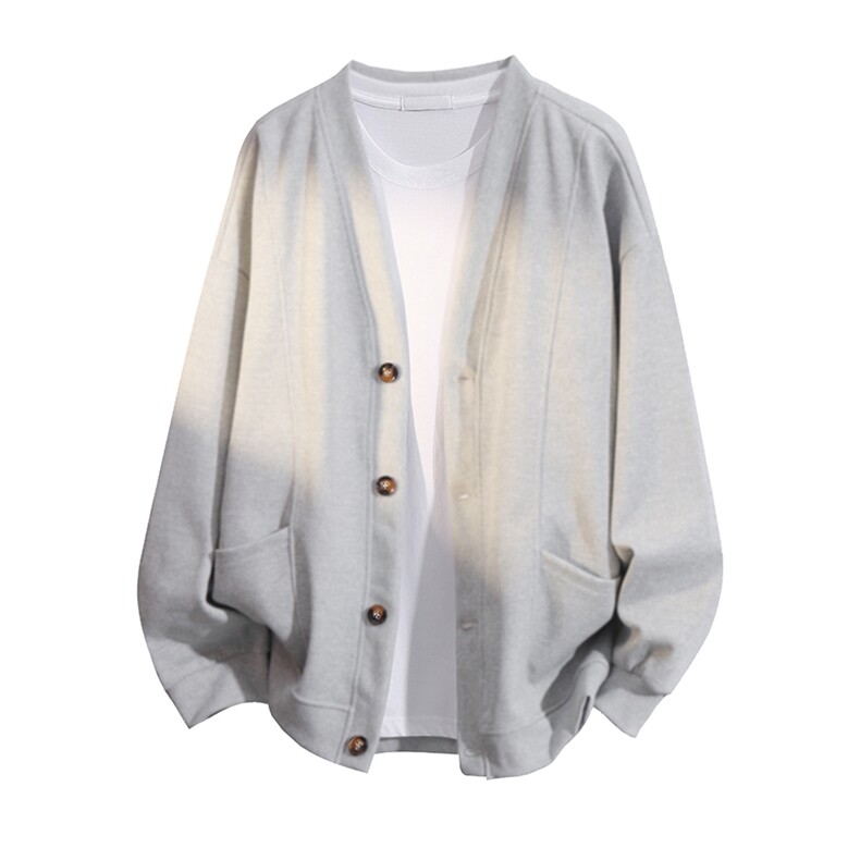 抖音得物高品质秋冬美式高街重磅单排扣结构卫衣V领开衫外套W110，女装短外套，电商A486-1