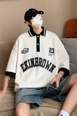 1港风polo衫男潮大码M-5XL情侣风翻领短袖T恤DP7741P45控68，男装T恤，星座226-2