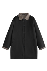 潮流宽松老钱风千鸟格撞色风衣A161-MT-2600-P92，男装风衣，电商A161