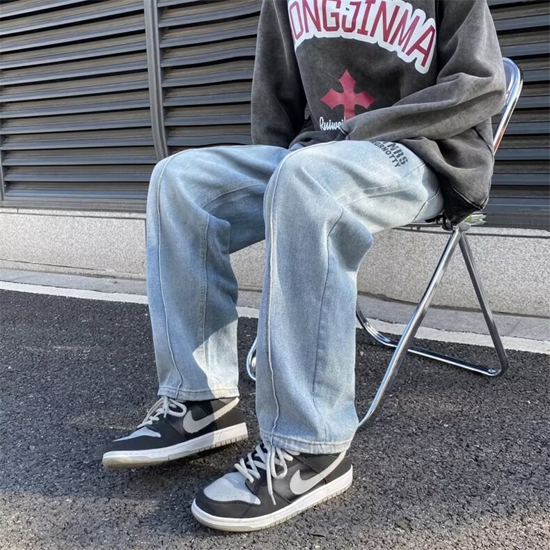 牛仔裤男秋季潮大码休闲裤子高街K566P38,男装牛仔裤,星座1116-2