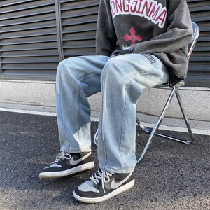 牛仔裤男秋季潮大码休闲裤子高街K566P38图片