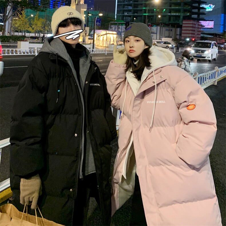 备战双十一中长款过膝棉服假两件加厚情侣棉衣女G910P158男类,男装棉衣,电商A339