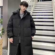 情侣羽绒服男冬季新款港风宽松连帽长款保暖外套YR921-P190，男装羽绒服，星座214-3