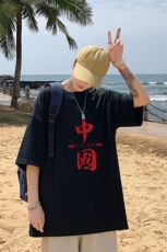 DX17198-P20纯短袖t恤男大码半袖打底衫宽松体恤衫港风，男装T恤，电商A040
