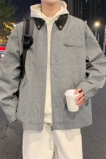 2025秋季新款中性风户外夹克男撞色翻领外套DSA157B-J2507-特P85，男装夹克，电商A157B