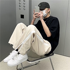 冲锋裤男春夏季潮牌美式高街cityboy设计感直筒宽松拉链休闲长裤，男装休闲裤，星座601-2