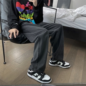 牛仔裤男宽松拖地裤阔腿裤直筒裤显瘦老爹长裤子   A080-9280-P35图片