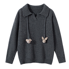 2025年秋季新款百搭男女同款抽绳加厚保暖羊毛衫，童装儿童羊毛衫，宏杨羊绒