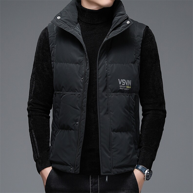 新款冬季商务休闲羽绒服马甲中青男立领马甲外套DFLDYB2001-P190图片
