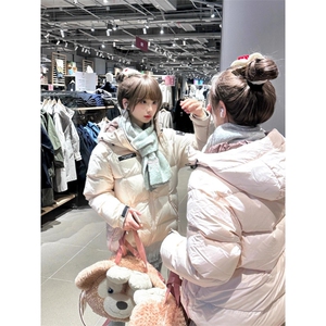 2025新款极寒韩系连帽棉服女短款冬季加厚小个子棉袄情侣学生外套图片