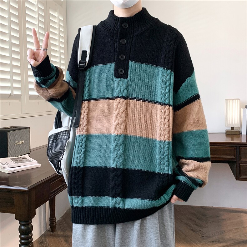 【新品】2025秋冬男士时尚休闲百搭针织连帽毛衣潮流-M243-P63，男装针织衫/毛衣，星座1105-1