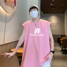 直播抖音得物品质纯棉250克无袖背心T恤T2537P25控39，男装背心/马甲，电商C408(原B339-1)