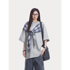 H0613-P35蝴蝶结贴布短袖女T恤夏季上衣，女装T恤，星座617A-2