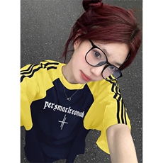 黄袖拼藏青
