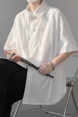 现货DSA059-CS10013-P45夏季新中式大码风唐装短袖衬衫男，男装衬衫，电商A059