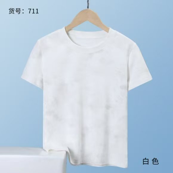711螺纹棉面料T恤,女装T恤,大洋妞羊绒二店