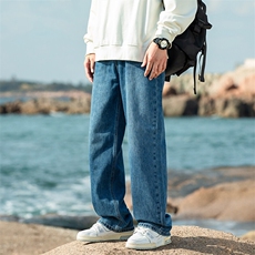 2026春季新款海景大码美式马吉拉牛仔裤M-5XGK24109-特P40，男装牛仔裤，电商A022