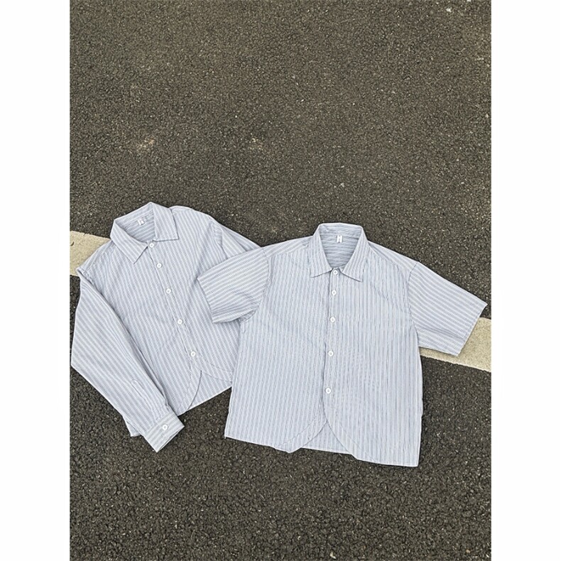 档口现货~长短袖夏季弯弧条纹衬衫短袖CT25109批40长袖C5109批45,男装T恤,星座1004-6
