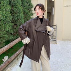 大货2026冬季新款时尚皮衣羽绒服女中长款A907P285K418，女装羽绒服，2C268