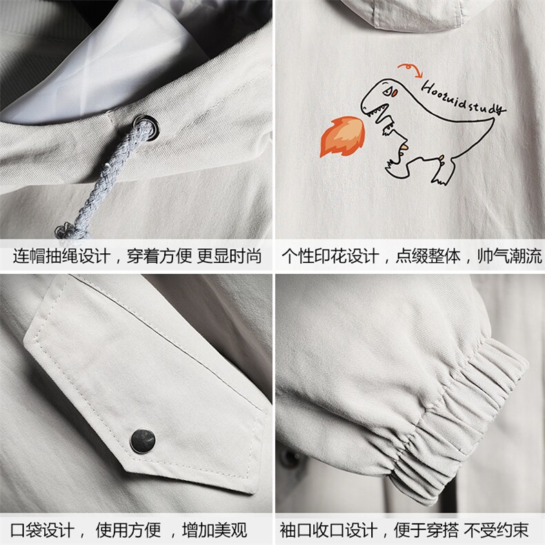 JK41040-P85纯棉连帽夹克男士大码工装夹克男外套男网格挂拍,男装夹克,电商A040A