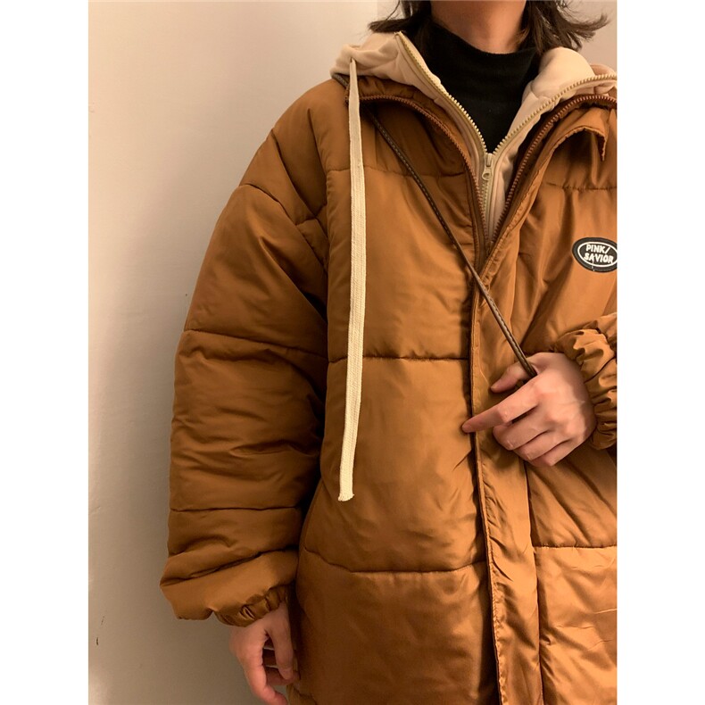 冬装拼接棉衣假两件外套加厚棉服港风棉袄厚1016-1W55P108K145,男装棉衣,星座1016-1（原电商B408-1）