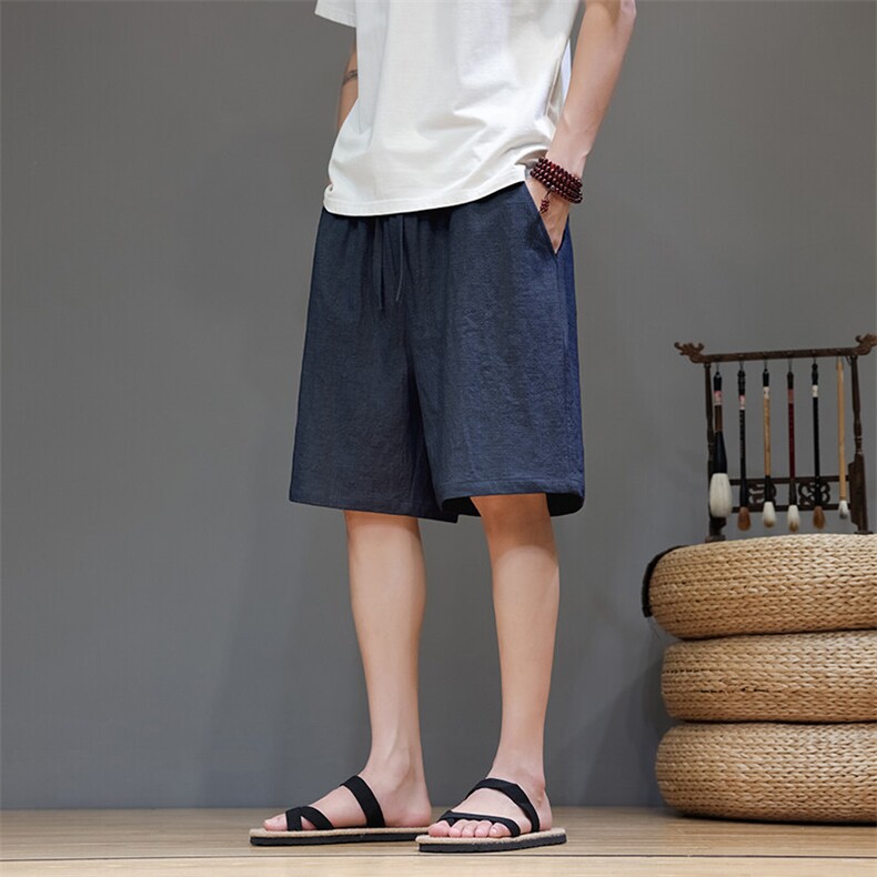 风亚麻70，棉30休闲五分裤Y88-P65,男装牛仔裤,星座816A（原B366）