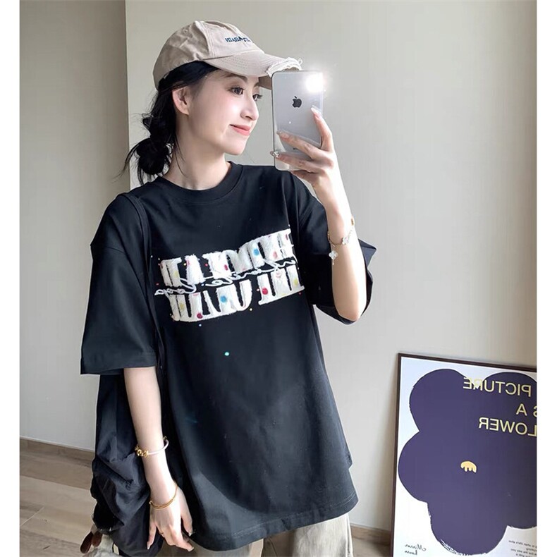 万针全刺绣工艺抖音得物高品质260克重磅纯棉双纱美式高街短袖T恤,男装T恤,电商A486