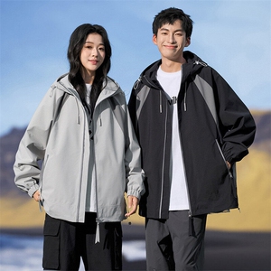 秋季宽松夹克男撞色冲锋衣外套DSA157B-JK7837-P68图片