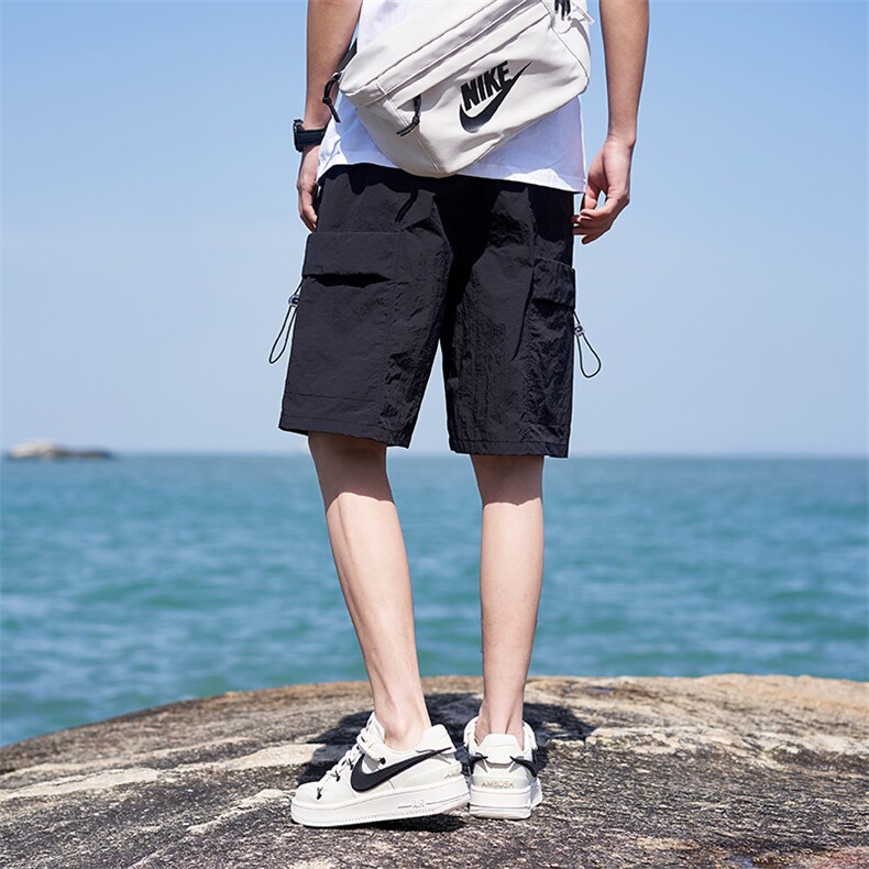 【深度库存】夏季休闲裤男薄款冰丝中裤五分裤男B381/355图片