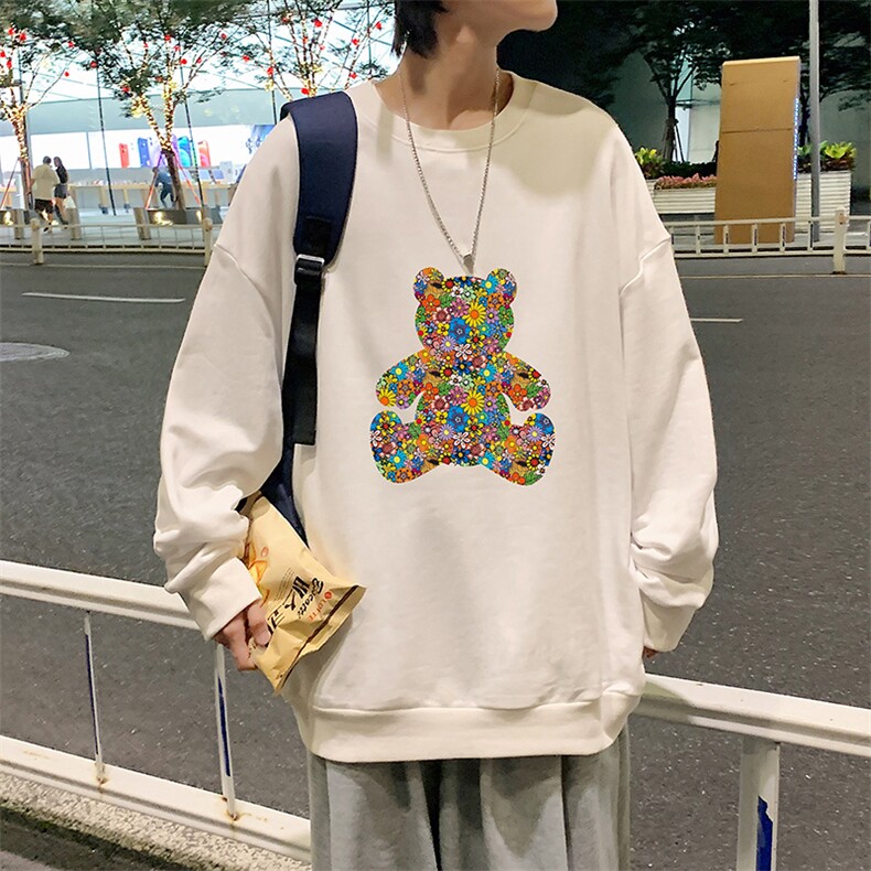 S6222-P28  秋季圆领卫衣男大码韩版宽松长袖外套图片
