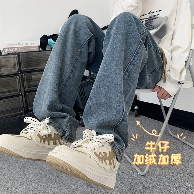 牛仔加绒加厚S-3XL-73.3%棉17.1%粘纤9.6%聚酯维(含微量纤维)图片