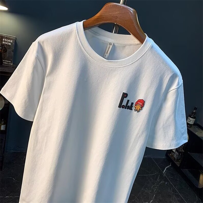 1506/QL4110/P33新款高级感潮牌印花字母短袖薄款气质半截袖潮,男装T恤,星座1506