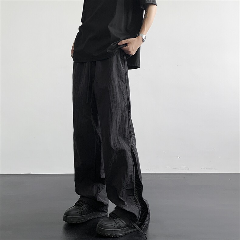 四季两穿冲锋裤降落伞兵裤休闲裤男高街潮流长裤子G1508/P50控78，男装休闲裤，电商D202-1