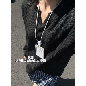 XZ809A/SYR21/P30/控48  麦穗格扎染V领口长袖T恤卫衣图片