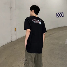 万针全刺绣工艺抖音得物高品质260克重磅纯棉双纱美式高街短袖T恤，男装T恤，电商A486