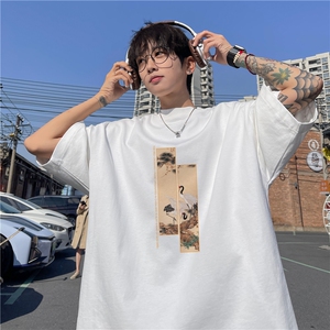 夏季新款抖音品质风印花短袖T恤dcm309-特批20控38图片