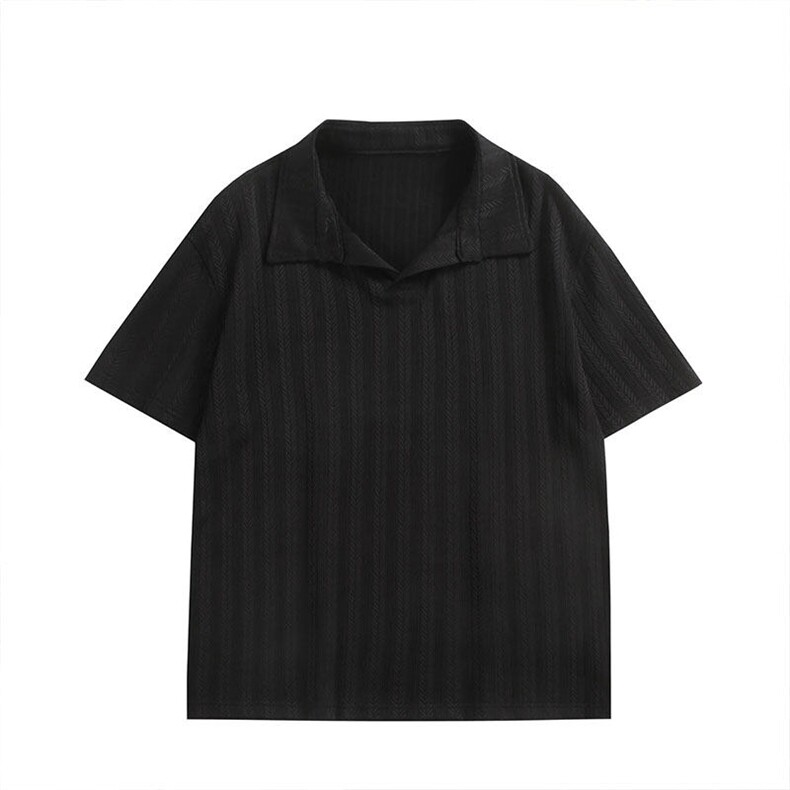 白色麦穗纹肌理感polo衫男款夏季高级感冰丝短袖T3687-特价P25,男装T恤,电商A007