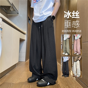抖音品质夏季新款冰丝山本裤宽松休闲裤B315-K25527-特p35控68图片