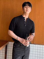 短袖纯色夏季潮流2023POLO衫原宿新款男ins百搭MB202P43，男装T恤，星座1116-2