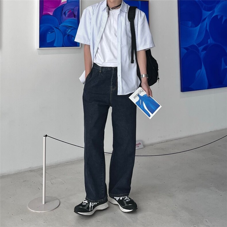 816B-CS003-P45ins中性风休闲韩版短袖衬衫外套韩男,男装衬衫,星座816B