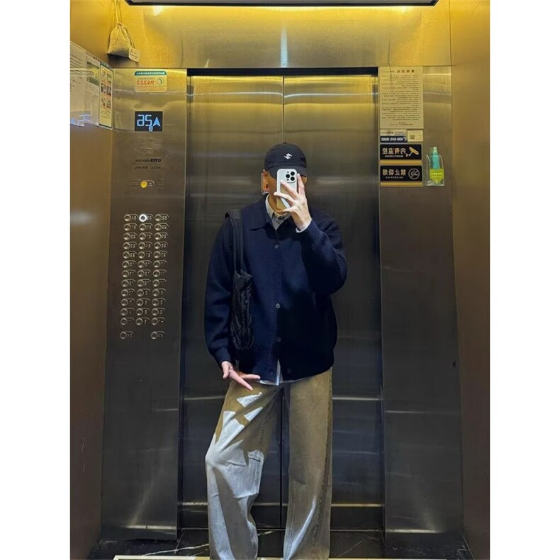 MM301-P63美式复古休闲慵懒风新款开衫针织毛衣外套,男装针织衫/毛衣,星座617A-2