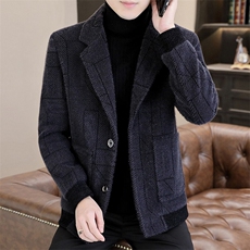 新款男士毛呢外套大衣西装领休闲时尚短款夹克上衣A52P150控238，男装毛呢大衣，电商B226-2（原B217-2）