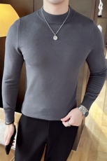12色纯色毛衣打底衫男秋冬内搭半高领修身针织衫M602特p35，男装针织衫/毛衣，电商D303