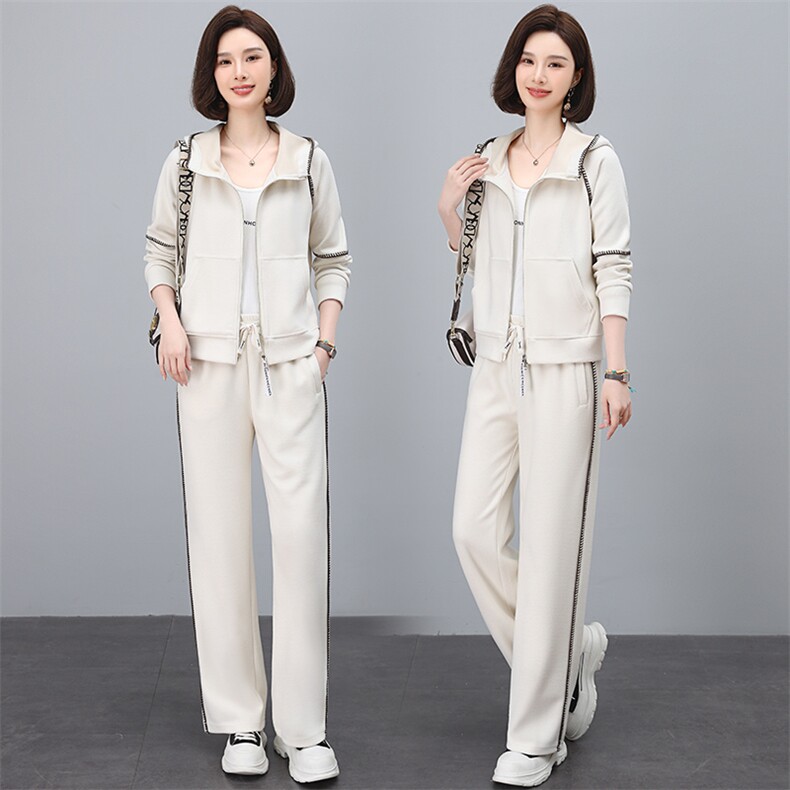 2025春装新款时尚简约气质运动休闲两件套套装，女装套装/套裙，阿丹