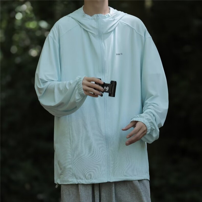 防晒衣男女韩版潮流百搭宽松帅2024夏季薄款连帽ins外套W9244-P38,男装防晒衣,星座1109-3