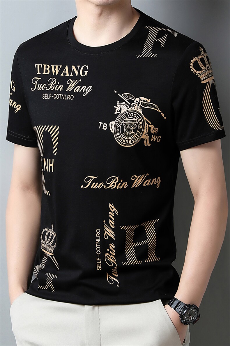 夏季薄款短袖T恤男士休闲宽松圆领上衣服新款潮流T恤XL6235-P63,男装T恤,星座1105-3