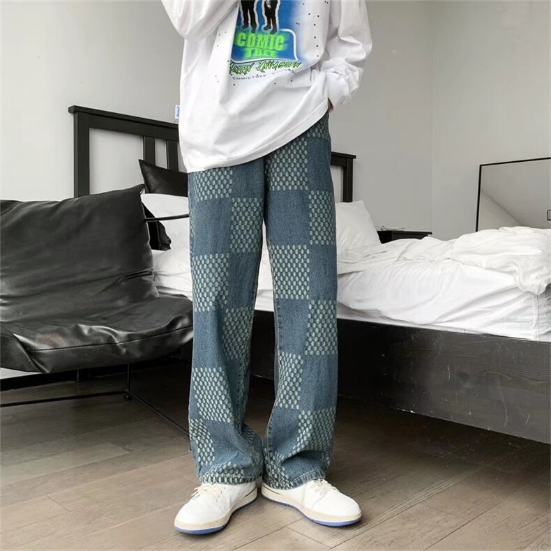 牛仔裤男宽松直筒裤K8073P42图片