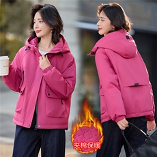 现货2025年冬季新款夹棉保暖棉衣派克服，女装棉衣/棉服，悦祺